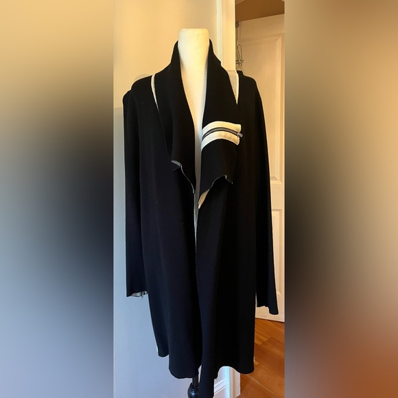 Katherine Barclays sweater jacket functional zipper detailing - Picture 3 of 4